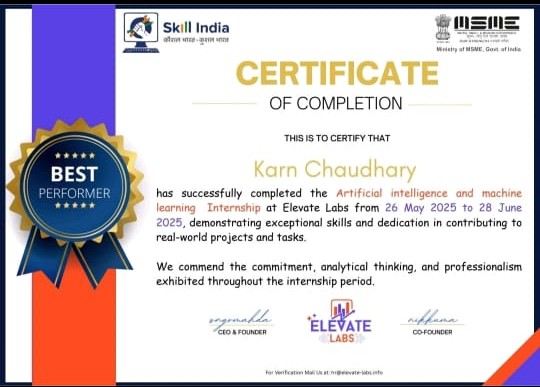 AI ML Certificate